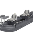 NRS Approach 120 Fishing Raft Two-Person Package in gray with adjustable seats and gear storage at Freestone Fly Shop