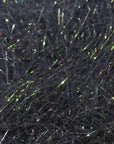 Hare's Ice Dub fibers in deep black shade with subtle iridescent highlights for fly tying at Freestone Fly Shop