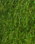 Hare's Ice Dub fibers in vivid green with sparkling iridescent highlights for fly tying at Freestone Fly Shop