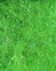 Ice Dub fibers in vibrant green with iridescent touches by Hareline Dubbin, Inc at Freestone Fly Shop for fly tying