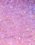 Ice Dub fibers in soft pink shades with sparkling iridescence by Hareline Dubbin, Inc at Freestone Fly Shop for fly tying