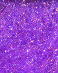Ice Dub fibers in luminous violet shades with sparkling highlights by Hareline Dubbin, Inc at Freestone Fly Shop for fly tying