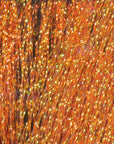 Krystal Flash in vivid orange hues with radiant sparkling strands by Hareline Dubbin, Inc for fly tying at Freestone Fly Shop