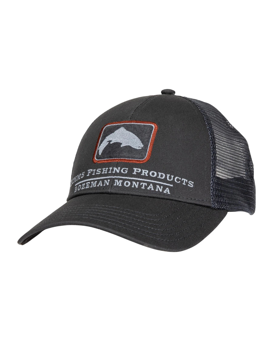 Simms Trout Icon Trucker - Carbon w/Freestone Fly Shop