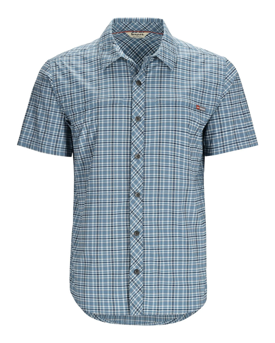 Simms M's Stone Cold SS Shirt - Midnight Plaid