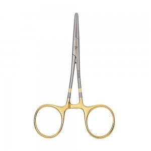 Dr. Slick Scissor Clamp 5 1/2" Straight with half smooth and half striated jaws for fly tying at Freestone Fly Shop