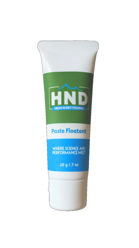 High n Dry Paste Floatant by High N Dry waterproofs and boosts buoyancy for leaders and tippets in fly fishing